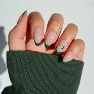 Miami Hurricanes Press-On Nail Set
